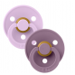 Bibbs Round Pacifier 2 Pack, storlek 2, Violet Sky/Mauve