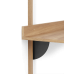 Sektor skrivbord - ek / svart mässing