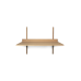 Sektor skrivbord - ek / svart mässing