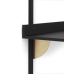 Sektor skrivbord - svart ask / mässing