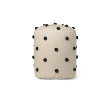 Dot tufted puff - sand / svart