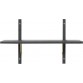 Sector hyll, single/narrow - svart ek/ mässing