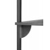 Sector hyll, single/narrow - svart ek/ svart mässing