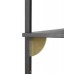 Sector hyll, single/narrow - svart ek/ mässing