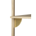 Sektorhylla, trippel - ek/mässing (54 cm)