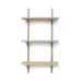 Sektorhylla, trippel - ek/mässing (54 cm)