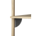 Sektorhylla, trippel - ek/svart mässing (54 cm)