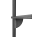 Sektorhylla, trippel - svart ask/svart mässing (54 cm)