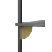 Sektorhylla, trippel/bred - svart ask/mässing (87 cm)