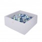 Bollpool kvadrat 90x90x40 cm - blå lagun (300 bollar)