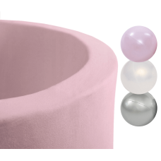 Bollpool med 150 bollar - rosa, flickaktigt (90x30x4cm)