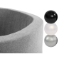 Bollpool med 150 bollar - ljusgrå, neutral (90x30x4cm)