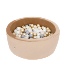 Bollpool med 150 bollar - guld, sammet (90x30x5cm)