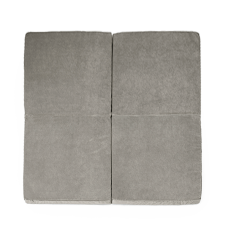 Lekmatta fyrkantig - grå, sammet (120x120x5cm)