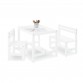 Barnbord, stol och bänk, Timo - vit