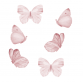 Wallstories - Rosa fjärilar - set om 6