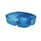 Sistema matlåda med 3 fack och kopp, blå