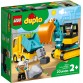 Lego Duplo spårade lastbil och grävmaskin