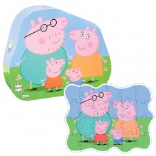 Peppa gris och familj deco pussel