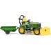 Bruder Bworld John Deere grästraktor med släp 62104