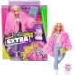 Barbie docka extra fluffig rosa jacka