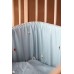 Sängstötfångare - broderad cool sommardesign - Pearl Blue