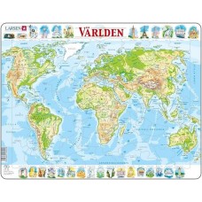 Larsen Pussel Puzzle 80 stycken, världskarta