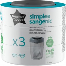 Tommee Tippee Simplee Sangenic Refills, paket med 3 (endast kompatibel med Simplee Sangenic Bin)