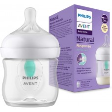 Philips AVENT Natural Response nappflaska - 125 ml nappflaska med luftfri ventil, BPA-fri för nyfödda i åldern 0+ månader (modell SCY670/01)