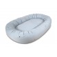Baby Nest 2. Generation - broderad cool sommardesign - Pearl Blue