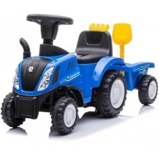 Gående New Holland traktor med släp