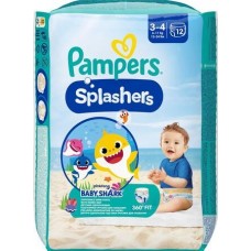 Pampers Splashers simblöjor storlek 3-4 (6-11 kg) 12 per förpackning