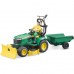 Bruder Bworld John Deere grästraktor med släp 62104