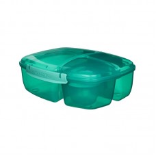 Sistema Food Box Triple Split Lunch 2L Minty Teal